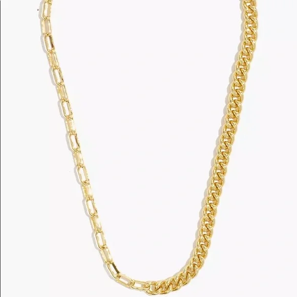 Madewell NWT Shiny Mixed Chain Choker Necklace - Picture 1 of 8